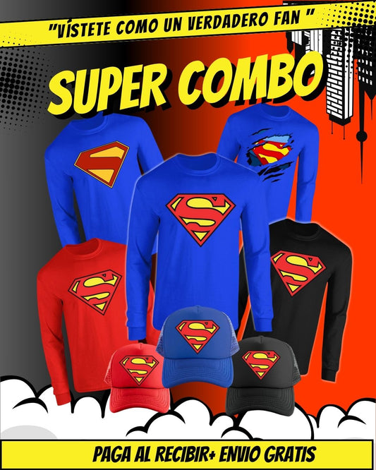 COMBO SUPERMAN  CAMIBUZO+GORRA