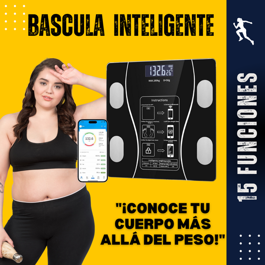 Pesa Bascula Inteligente Bluetooth Grasa Peso Corporal