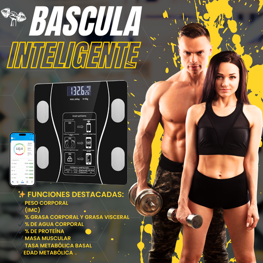 Pesa Bascula Inteligente Bluetooth Grasa Peso Corporal