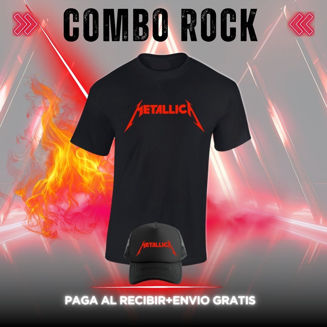 T-SHIRT COMBO ROCKS BANDAS $79.900
