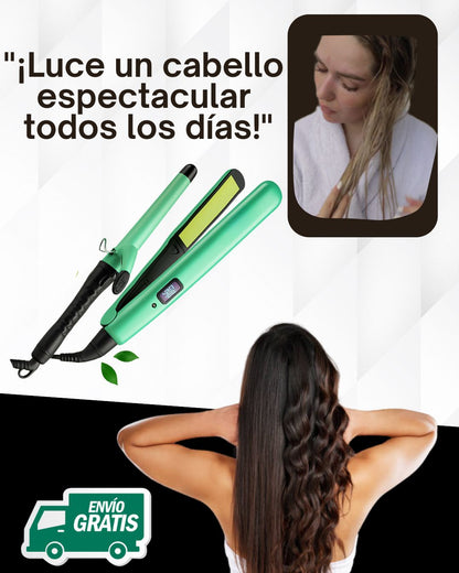 Combo Pinza Rizadora + Plancha Alisadora Aguacate